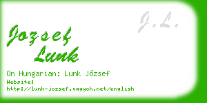 jozsef lunk business card